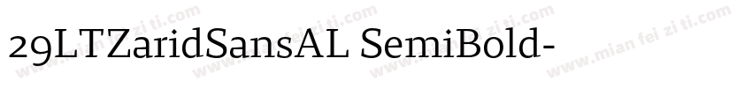 29LTZaridSansAL SemiBold字体转换